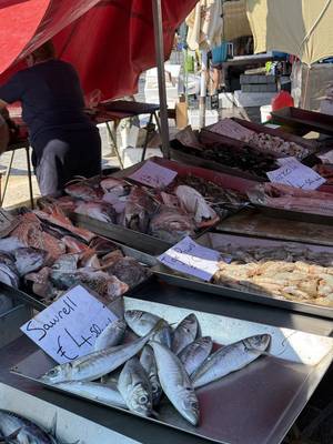 Frischer Fisch am Markt von Marsaxlokk, Malta