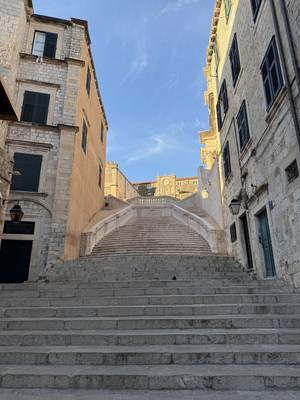 Dubrovnik - Stadtmauer mit Adria-Blick